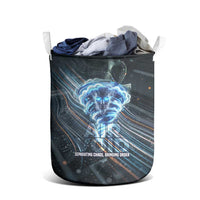 Shu Air Void Egyptian Laundry Basket with Storm God and Ankh Ancient Mythology
