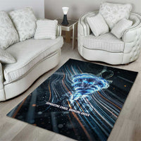 Shu Air Void Egyptian Area Rug with Storm God and Ankh Ancient Mythology