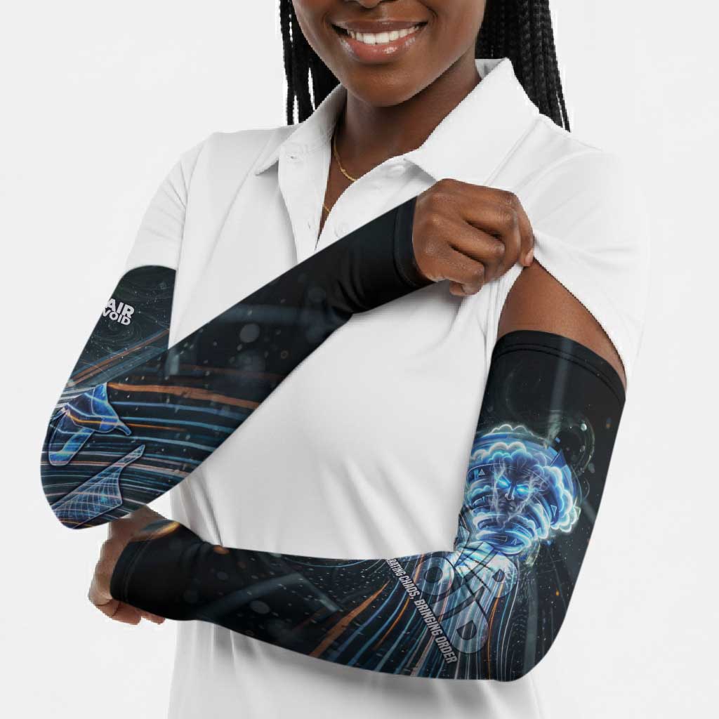 Shu Air Void Egyptian Arm Sleeves with Storm God and Ankh Ancient Mythology