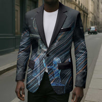 Shu Air Void Egyptian Blazer with Storm God and Ankh Ancient Mythology