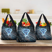 Shu Air Void Egyptian Grocery Bag with Storm God and Ankh Ancient Mythology