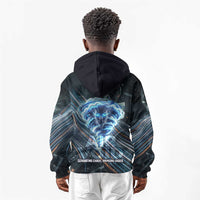 Shu Air Void Egyptian Kid Hoodie with Storm God and Ankh Ancient Mythology
