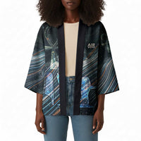 Shu Air Void Egyptian Kimono with Storm God and Ankh Ancient Mythology