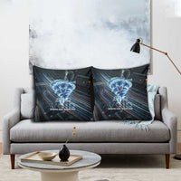 Shu Air Void Egyptian Pillow Cover with Storm God and Ankh Ancient Mythology