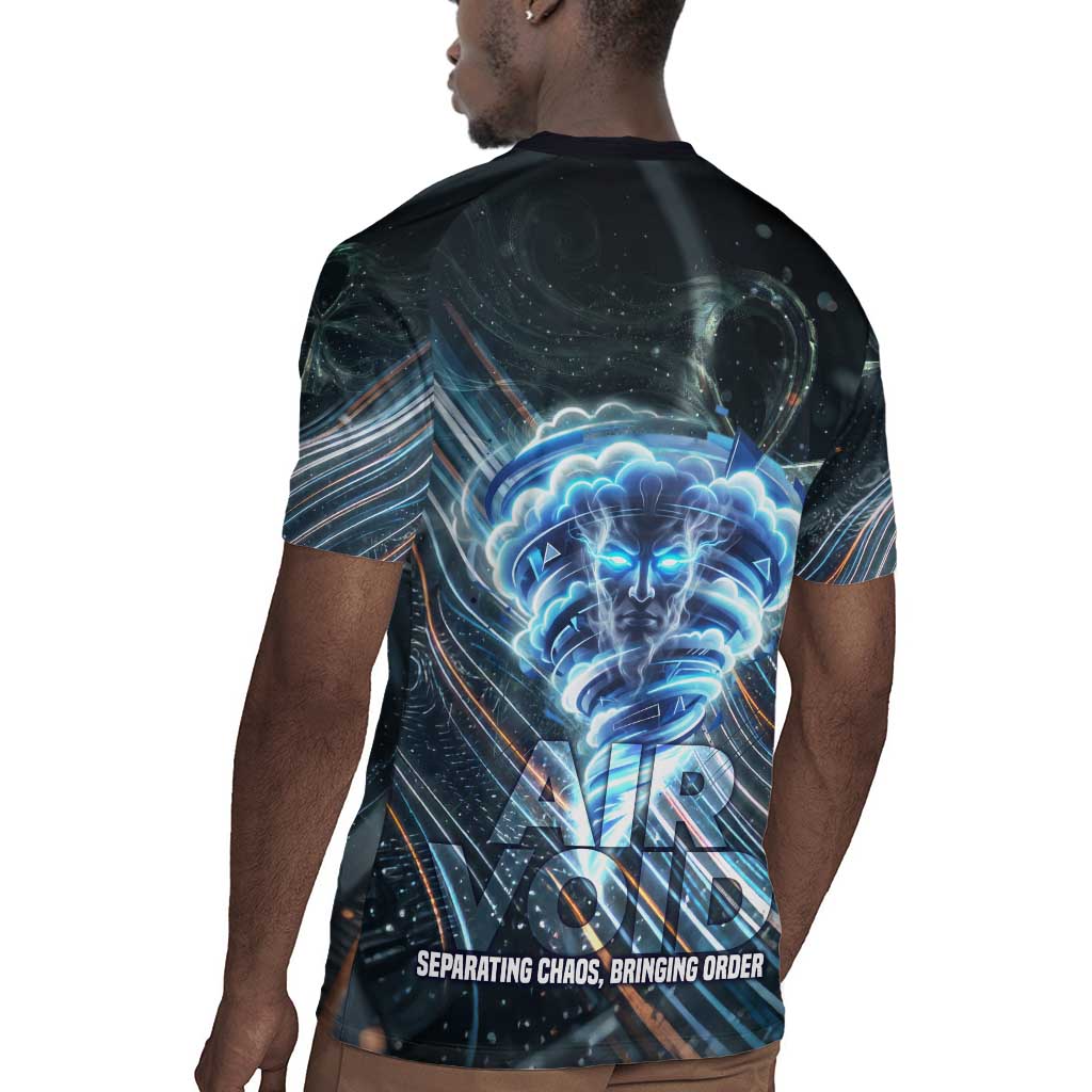 Shu Air Void Egyptian Rugby Jersey with Storm God and Ankh Ancient Mythology