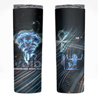 Shu Air Void Egyptian Skinny Tumbler with Storm God and Ankh Ancient Mythology