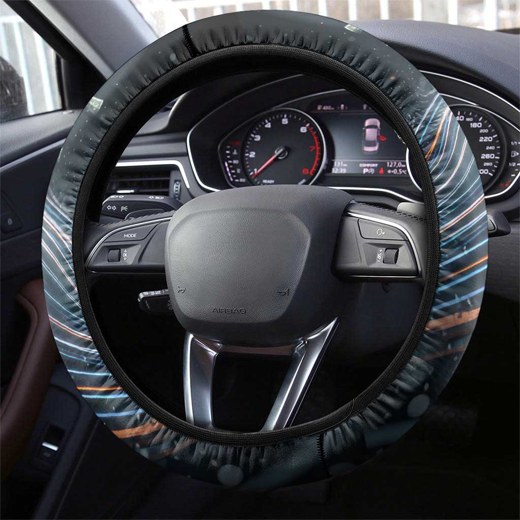 Shu Air Void Egyptian Steering Wheel Cover with Storm God and Ankh Ancient Mythology