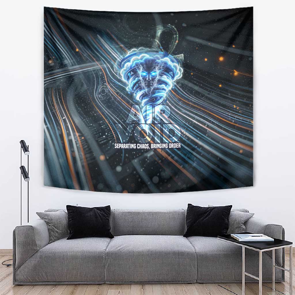 Shu Air Void Egyptian Tapestry with Storm God and Ankh Ancient Mythology