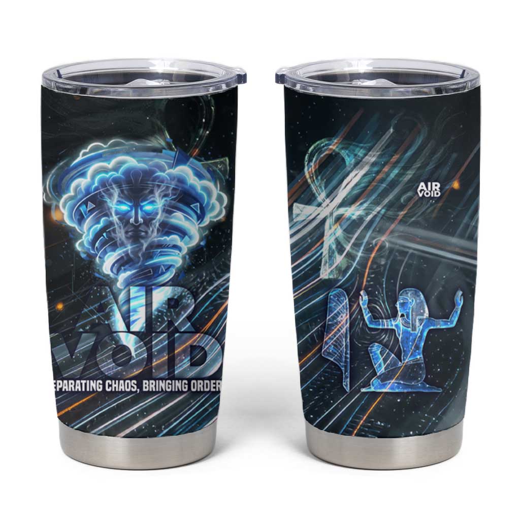 Shu Air Void Egyptian Tumbler Cup with Storm God and Ankh Ancient Mythology