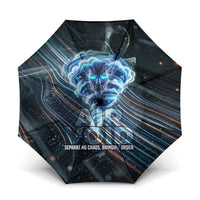 Shu Air Void Egyptian Umbrella with Storm God and Ankh Ancient Mythology