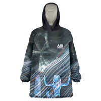 Shu Air Void Egyptian Wearable Blanket Hoodie with Storm God and Ankh Ancient Mythology
