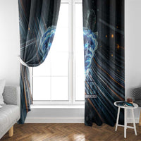 Shu Air Void Egyptian Window Curtain with Storm God and Ankh Ancient Mythology