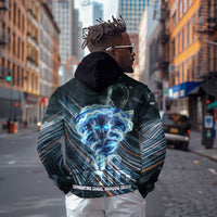Shu Air Void Egyptian Zip Hoodie with Storm God and Ankh Ancient Mythology