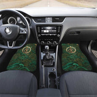 Sobek Crocodile Warrior Car Mats with Ankh Ancient Egyptian Motif in Emerald
