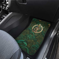 Sobek Crocodile Warrior Car Mats with Ankh Ancient Egyptian Motif in Emerald