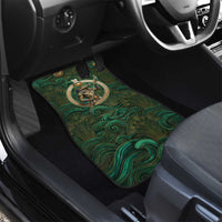 Sobek Crocodile Warrior Car Mats with Ankh Ancient Egyptian Motif in Emerald