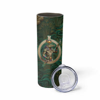 Sobek Crocodile Warrior Skinny Tumbler with Ankh Ancient Egyptian Motif in Emerald