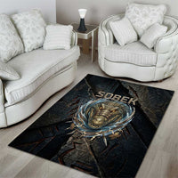 Sobek Egypt Area Rug with Crocodile Head Water Symbolism Ancient Guardian