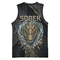 Sobek Egypt Basketball Jersey with Crocodile Head Water Symbolism Ancient Guardian
