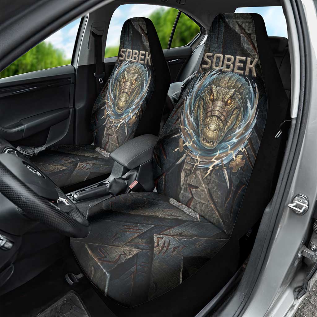 Sobek Egypt Car Seat Cover with Crocodile Head Water Symbolism Ancient Guardian