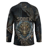 Sobek Egypt Hockey Jersey with Crocodile Head Water Symbolism Ancient Guardian