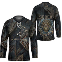 Sobek Egypt Hockey Jersey with Crocodile Head Water Symbolism Ancient Guardian