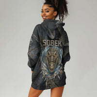 Sobek Egypt Hoodie Dress with Crocodile Head Water Symbolism Ancient Guardian