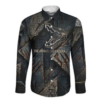 Sobek Egypt Long Sleeve Button Shirt with Crocodile Head Water Symbolism Ancient Guardian