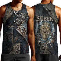Sobek Egypt Men Tank Top with Crocodile Head Water Symbolism Ancient Guardian