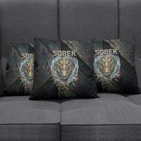 Sobek Egypt Pillow Cover with Crocodile Head Water Symbolism Ancient Guardian