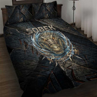 Sobek Egypt Quilt Bed Set with Crocodile Head Water Symbolism Ancient Guardian