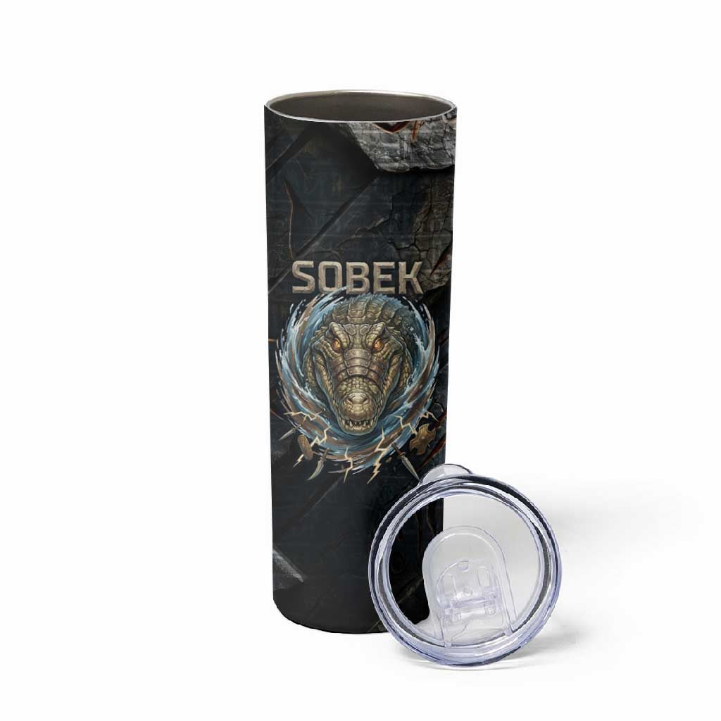 Sobek Egypt Skinny Tumbler with Crocodile Head Water Symbolism Ancient Guardian