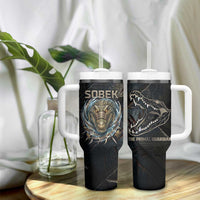 Sobek Egypt Tumbler With Handle with Crocodile Head Water Symbolism Ancient Guardian
