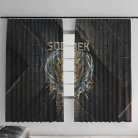 Sobek Egypt Window Curtain with Crocodile Head Water Symbolism Ancient Guardian