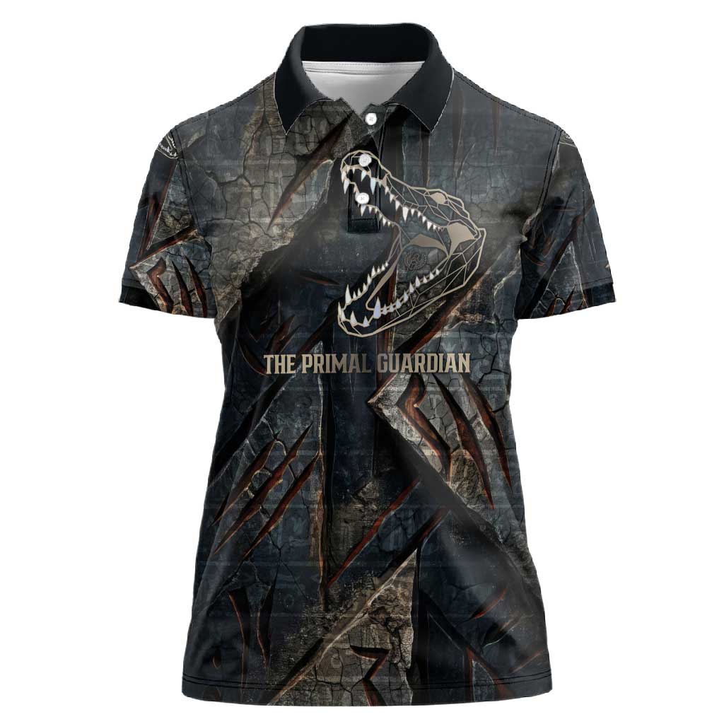 Sobek Egypt Women Polo Shirt with Crocodile Head Water Symbolism Ancient Guardian