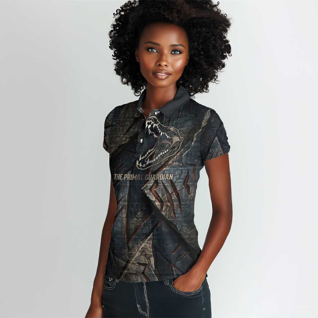 Sobek Egypt Women Polo Shirt with Crocodile Head Water Symbolism Ancient Guardian