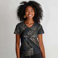 Sobek Egypt Women V-Neck T-Shirt with Crocodile Head Water Symbolism Ancient Guardian