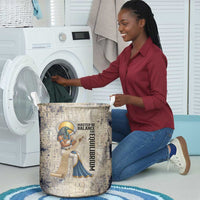 Thoth Laundry Basket Ibis Head and Ancient Scroll Egyptian Wisdom