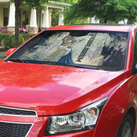 Thoth Auto Sun Shade Ibis Head and Ancient Scroll Egyptian Wisdom