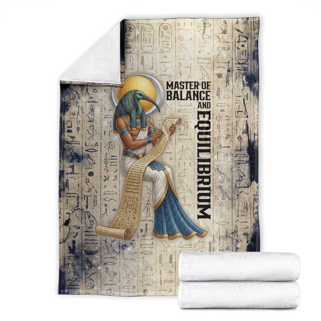 Thoth Blanket Ibis Head and Ancient Scroll Egyptian Wisdom