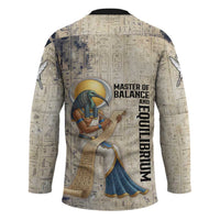 Thoth Hockey Jersey Ibis Head and Ancient Scroll Egyptian Wisdom