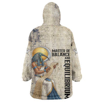Thoth Kid Wearable Blanket Hoodie Ibis Head and Ancient Scroll Egyptian Wisdom