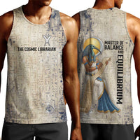 Thoth Men Tank Top Ibis Head and Ancient Scroll Egyptian Wisdom