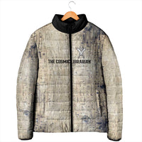 Thoth Padded Jacket Ibis Head and Ancient Scroll Egyptian Wisdom