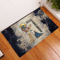Thoth Rubber Doormat Ibis Head and Ancient Scroll Egyptian Wisdom
