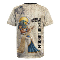 Thoth Rugby Jersey Ibis Head and Ancient Scroll Egyptian Wisdom