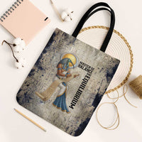 Thoth Tote Bag Ibis Head and Ancient Scroll Egyptian Wisdom