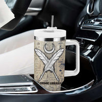Thoth Tumbler With Handle Ibis Head and Ancient Scroll Egyptian Wisdom