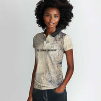 Thoth Women Polo Shirt Ibis Head and Ancient Scroll Egyptian Wisdom