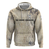 Thoth Zip Hoodie Ibis Head and Ancient Scroll Egyptian Wisdom